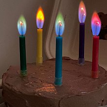 Свечи с цветным пламенем "Birthday" 6 шт