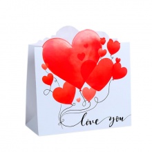 Пакет подарочный "I love you" (большой)
