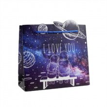 Пакет подарочный "I love you" космос ML