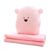 Плед-подушка "Мишка" (Розовый)