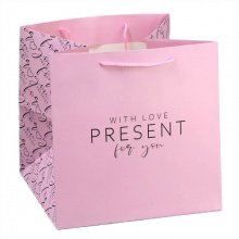 Пакет квадратный "With Love Present" XL