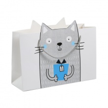 Пакет подарочный "Это тебе-серый кот" (средний)
