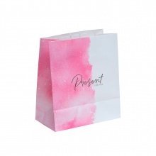Пакет подарочный "Present for you" (бело-розовый) M