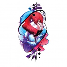 Временная татуировка на тело №109 "Фламинго"