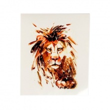 Временная татуировка на тело №2 "Акварельный лев"