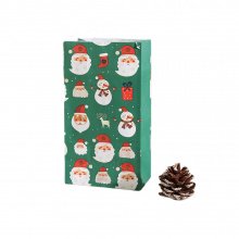 Пакет новогодний "Дед Мороз и Снеговик" (без ручек) S