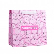 Пакет подарочный "Surprise" (розовые котики) M