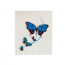 Временная татуировка на тело №13 "Голубые бабочки"