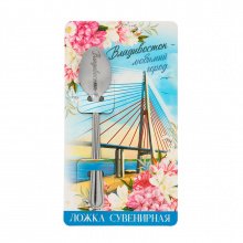 Ложка с гравировкой на открытке "Владивосток"