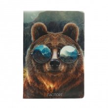 Обложка для паспорта "Медведь в очках"