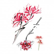 Временная татуировка на тело №202 "Цветы"