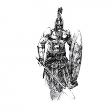 Временная татуировка на тело №93 "Спартанец"