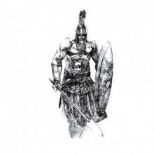 Временная татуировка на тело №93 "Спартанец"