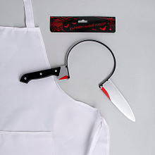 Карнавальный набор "Мясник" (фартук, ободок нож)