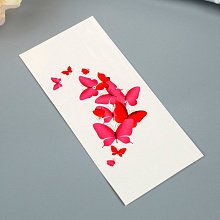 Временная татуировка на тело №1 "Розовые бабочки"