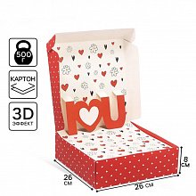 Коробка складная 3D-эффект "Любовь"