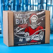 Гифтбокс "Men's box" ( чай, драже, шоколад, термостакан, леденец)
