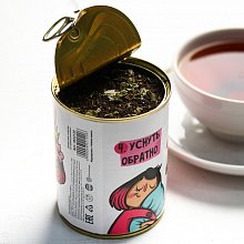 Чай чёрный "Планы на день" (малина, в консервной банке)