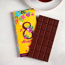 Набор "С 8 Марта" (чай чёрный, молочный шоколад)
