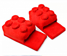 Плюшевые тапочки "Лего"
